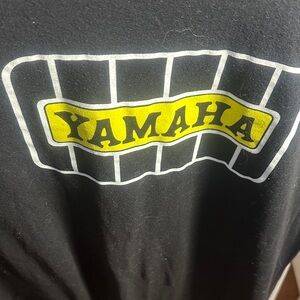 Yamaha Retro Black T-Shirt with Yellow Logo